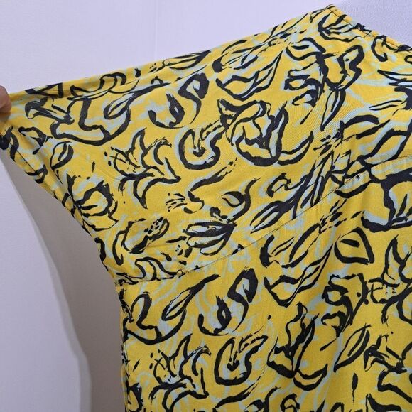 Diane Von Furstenberg x Onia Hanna Floral Kaftan Oversized XS/Small Yellow - Picture 14 of 14